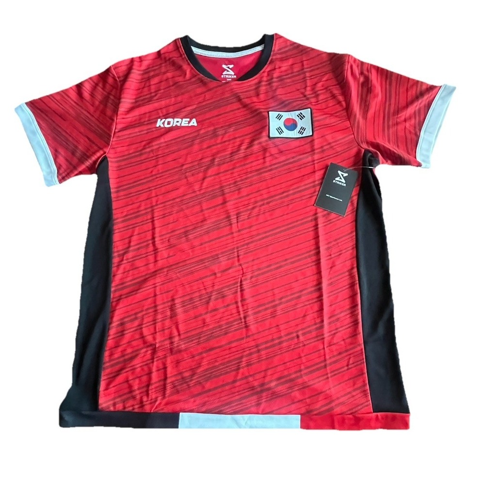 Striker South Korea National Team Soccer Jersey Sz Medium Red 100% Polyester